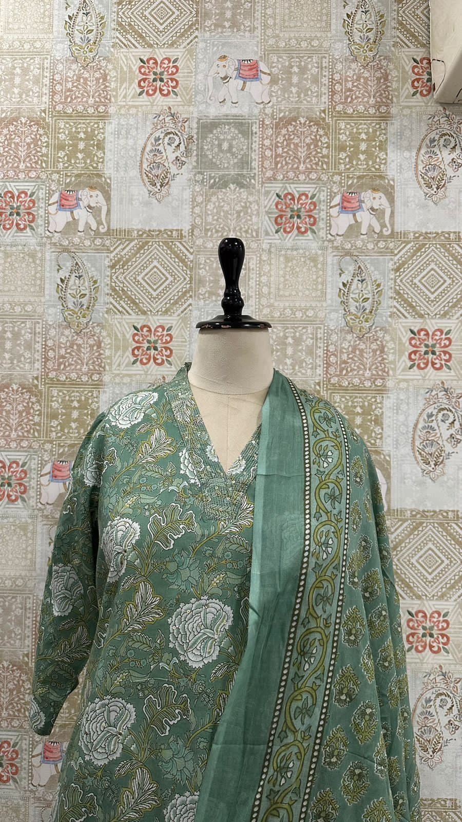 Pure cotton purple/green