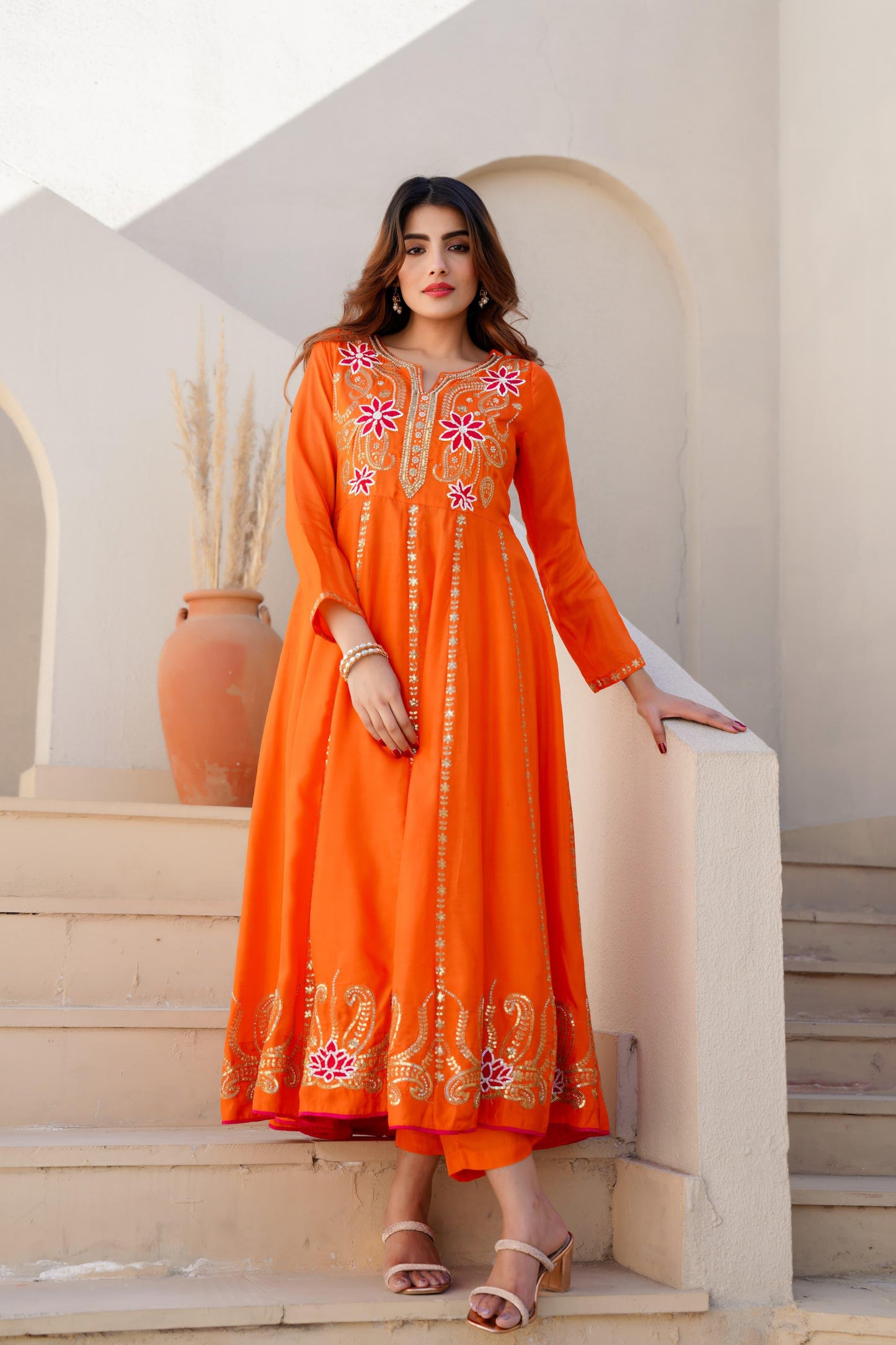 Fanta silk Anarkali