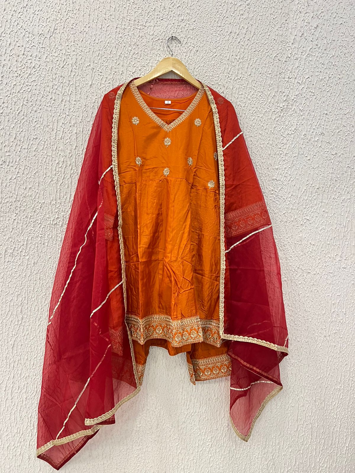 Orange muslin silk