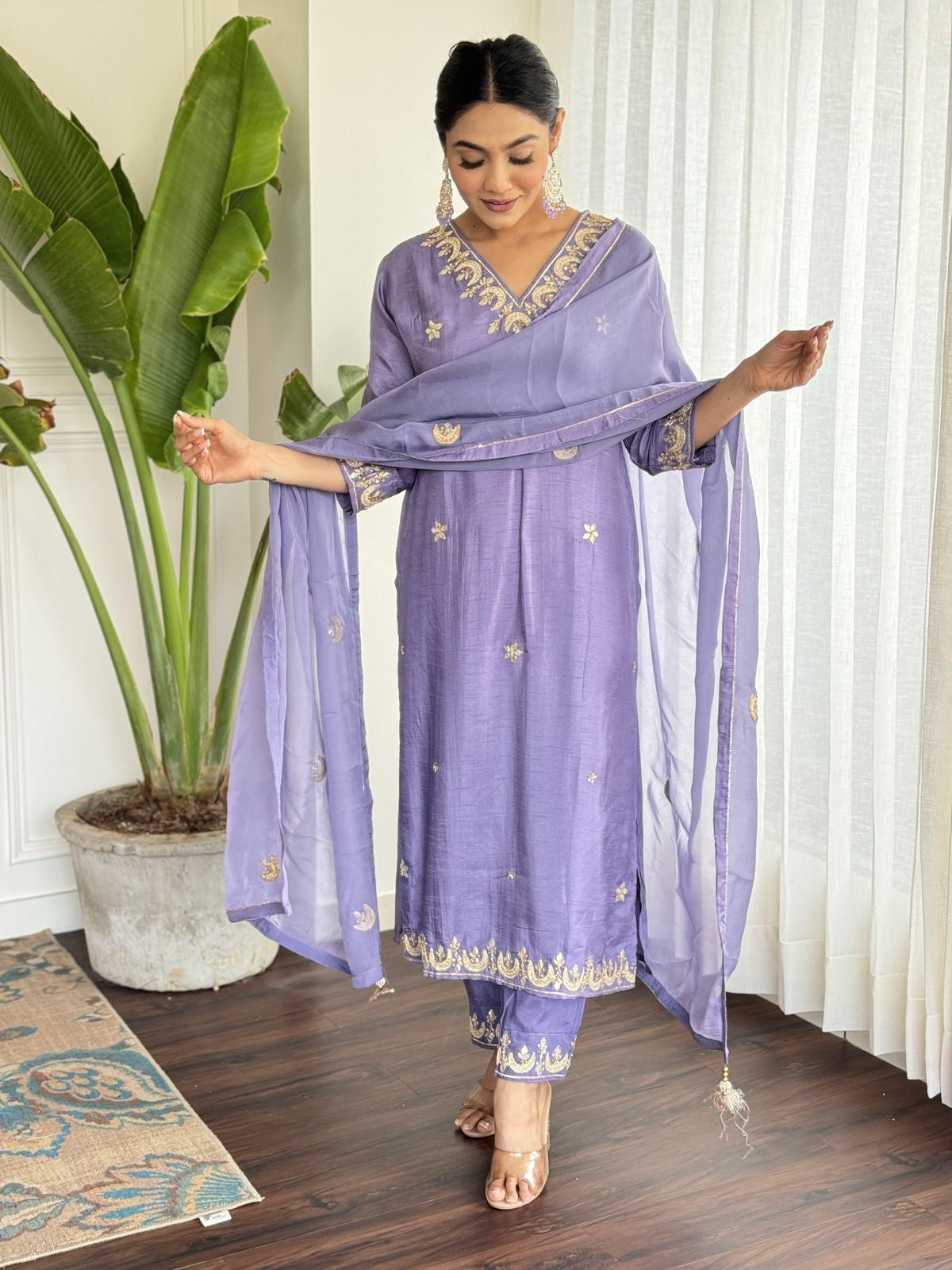 Chand Bali silk suit