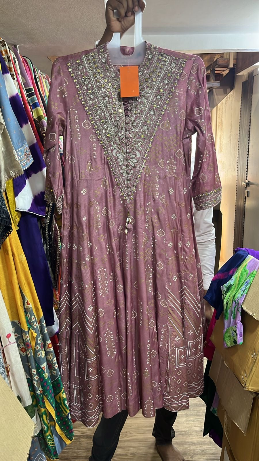 Onion pink aline kurta pant