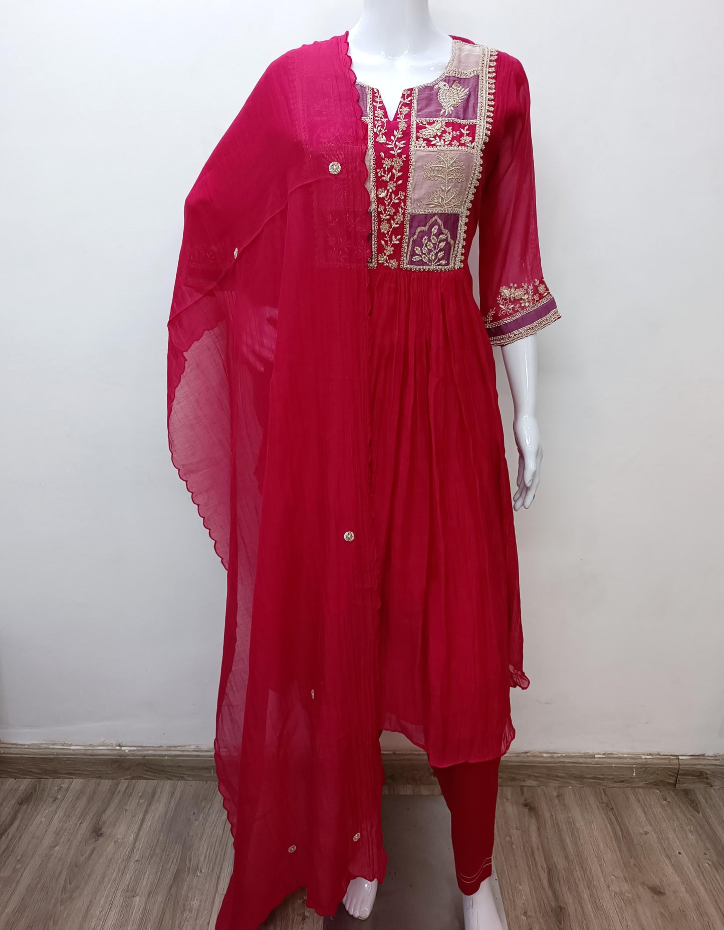 Sawan bird mul chandari suit