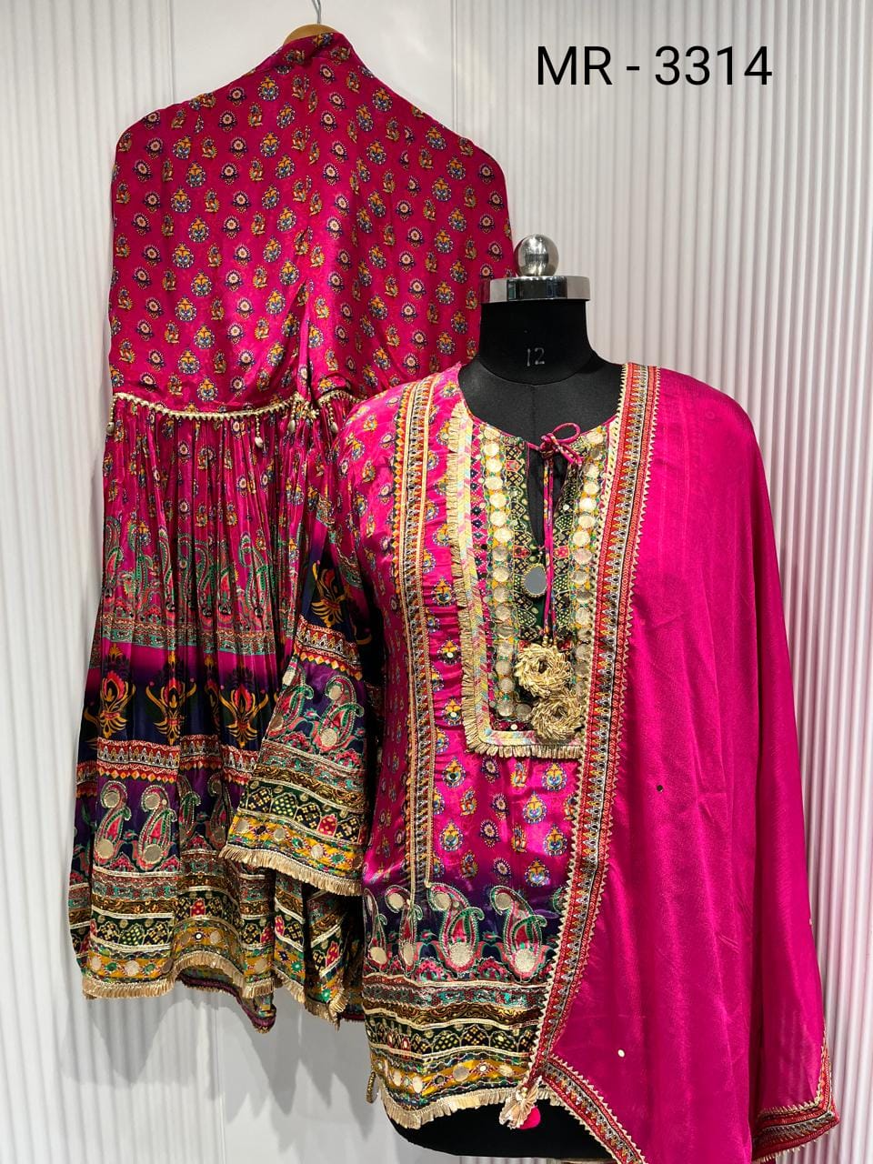 Classy pink sharara