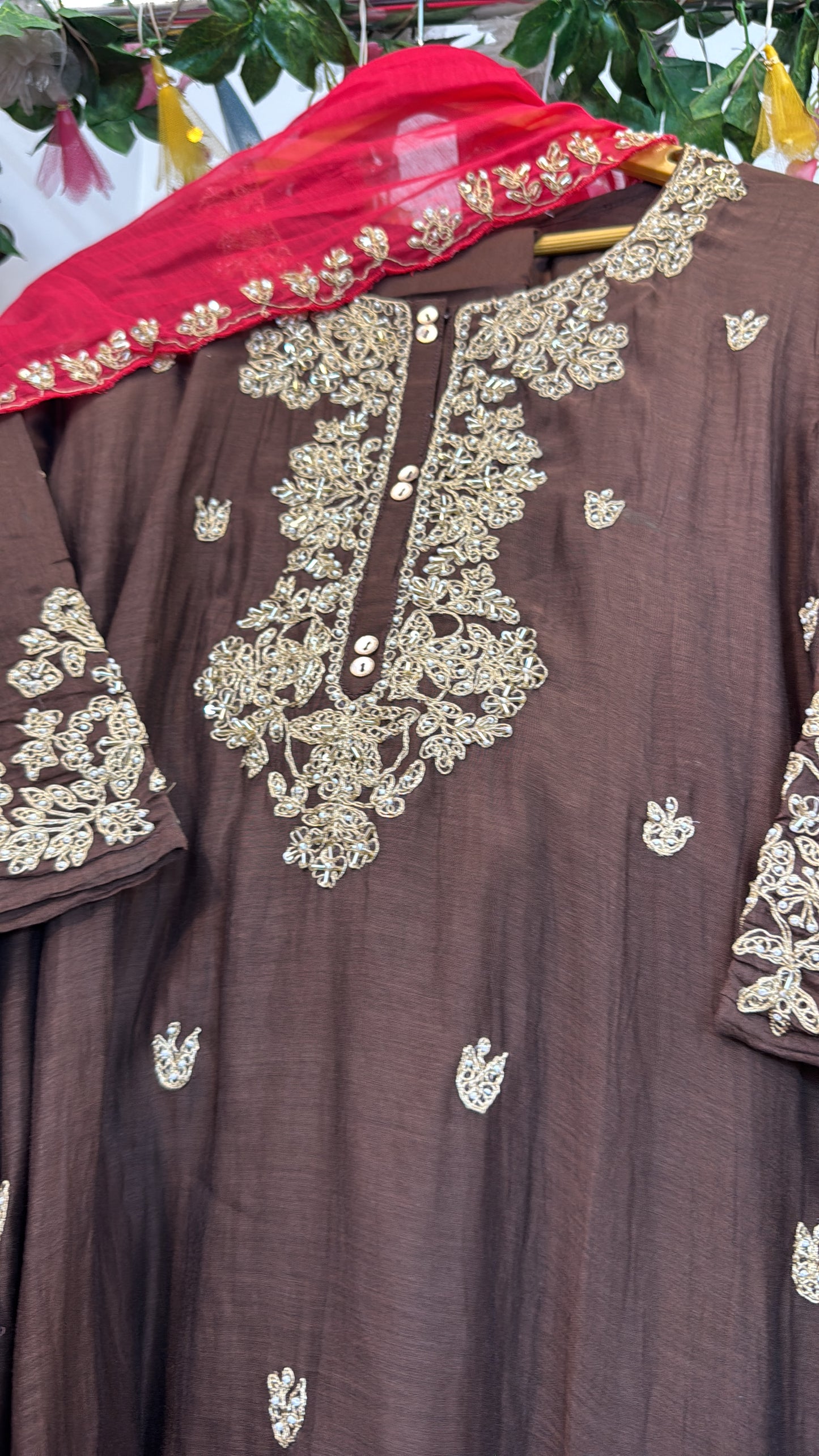 Beautiful Zardosi Suttle Handwork Full Suit Set With Dupatta