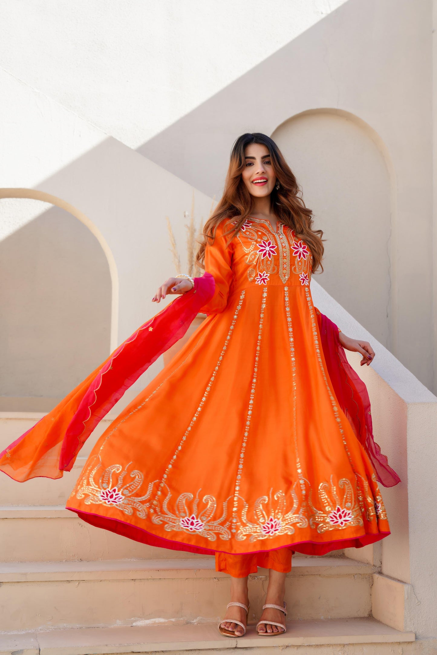 Fanta silk Anarkali