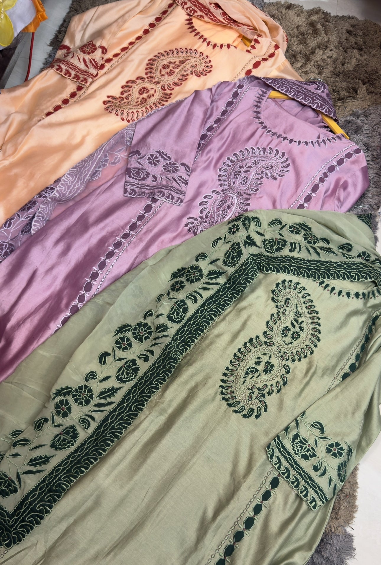 Heavy applique ethnics premium mul chandari suit
