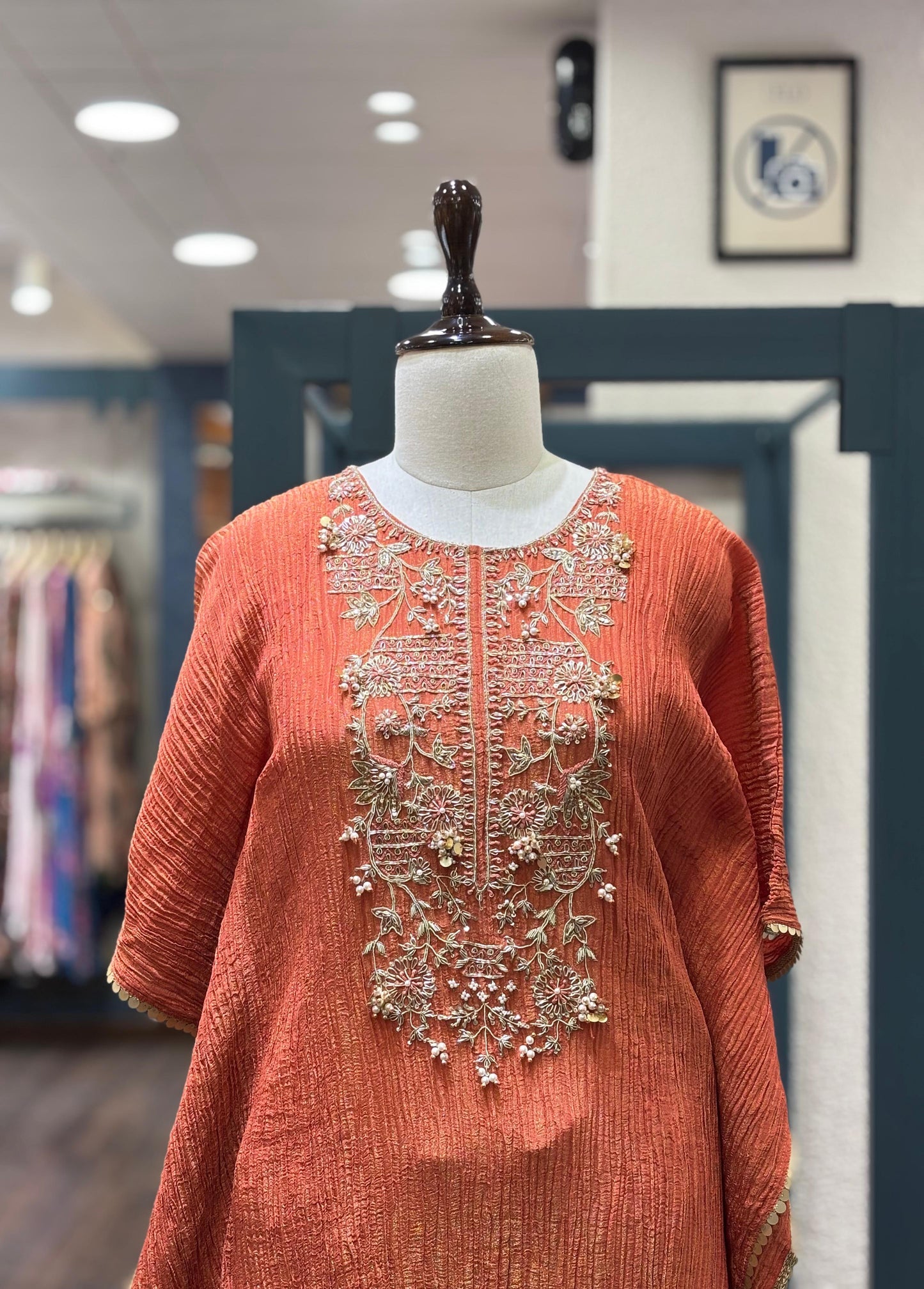 Designer Crush tissue kaftan