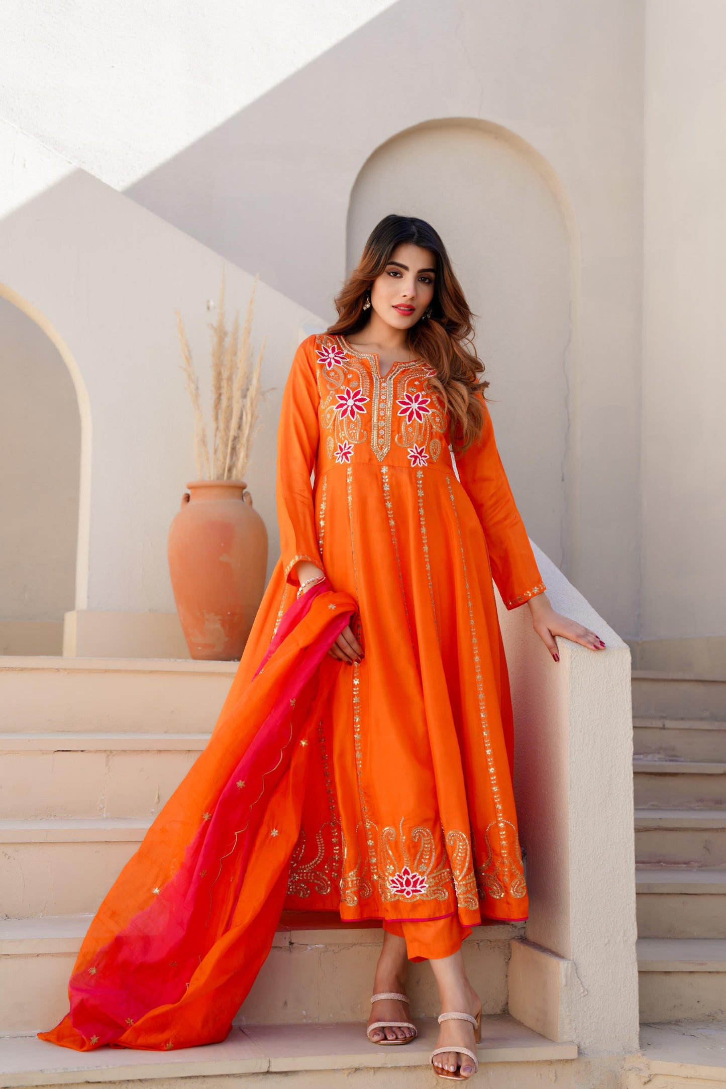 Fanta silk Anarkali