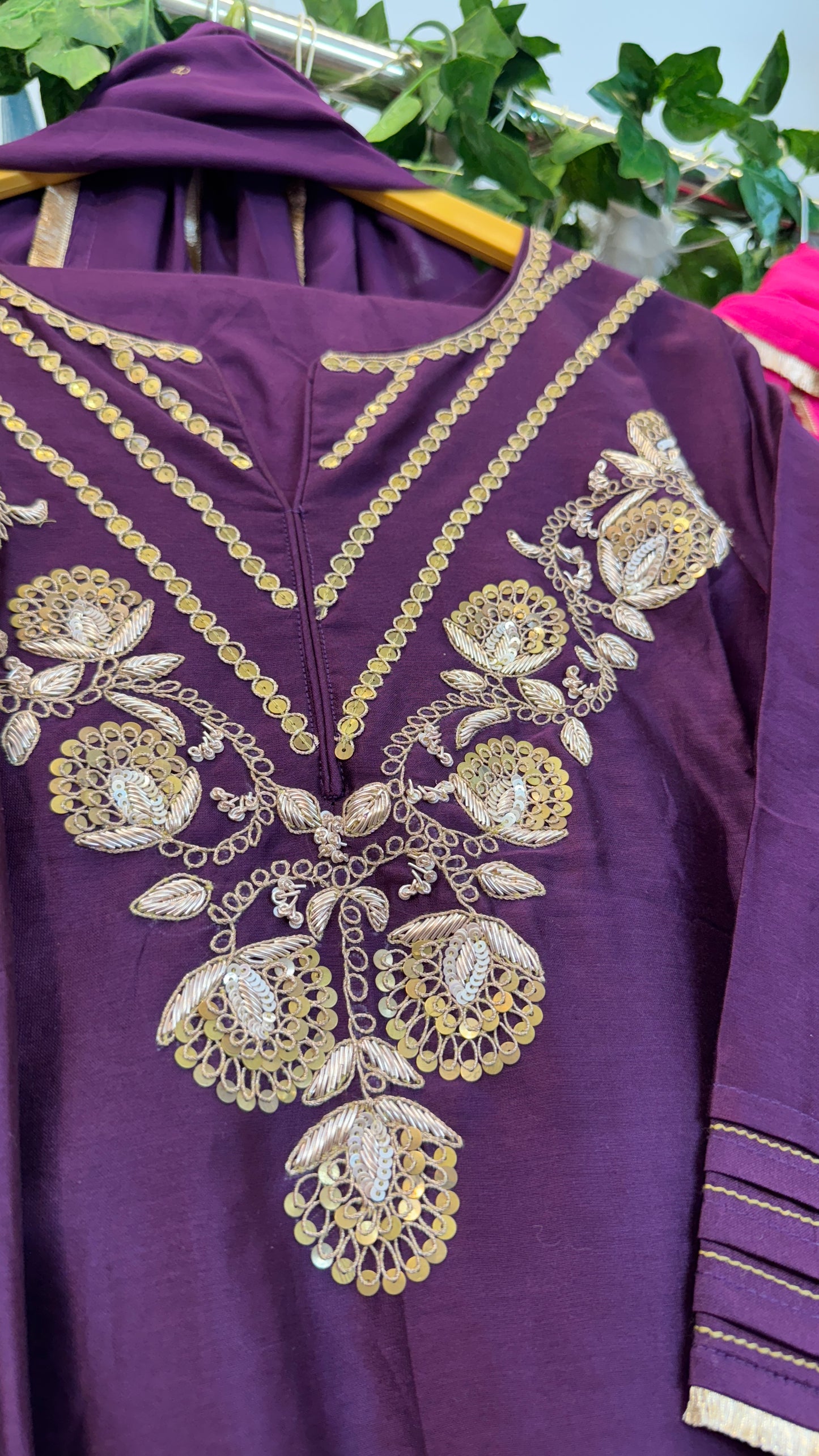 Premium chandari silk suit