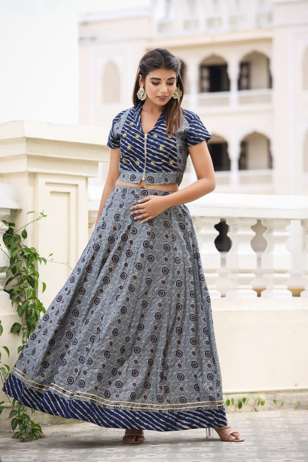Modal skirt blouse duppata