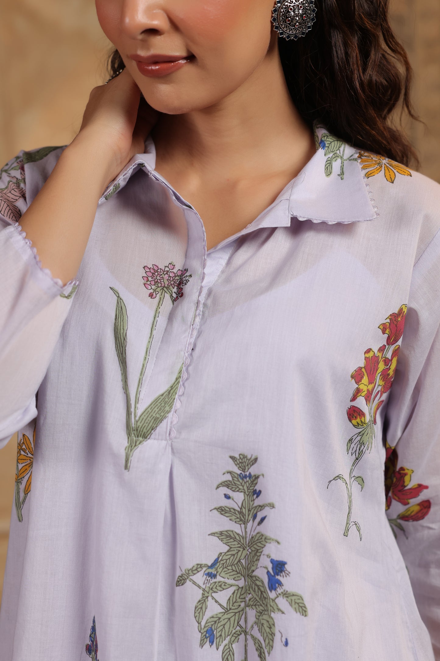 Mul cotton lavender Co ord set
