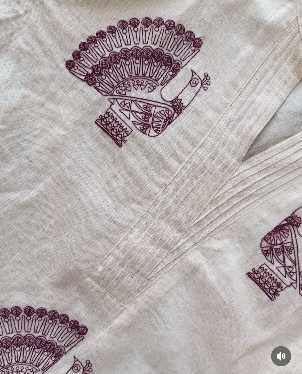 Swan embroidery cotton co ord set