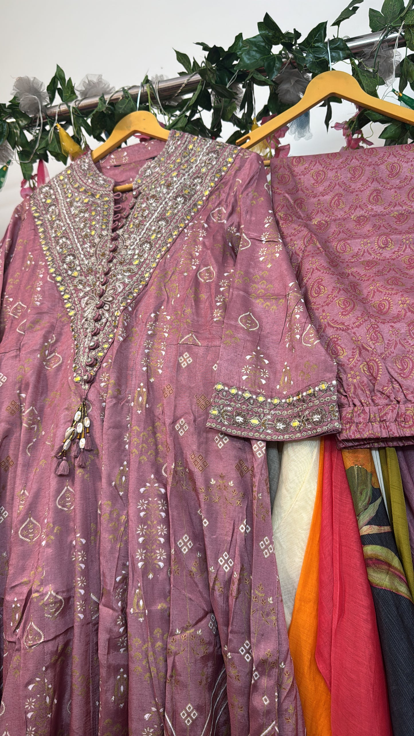 Onion pink aline kurta pant