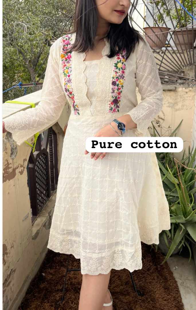 Cotton embroidery dress