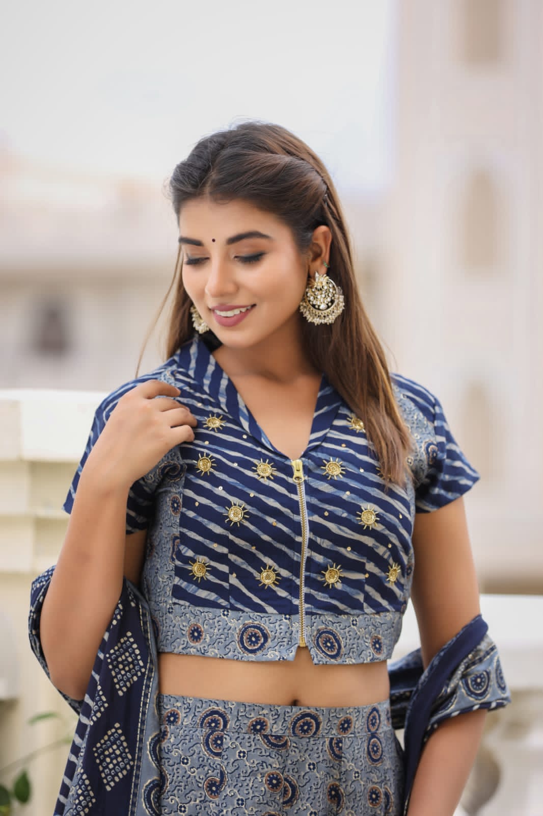 Modal skirt blouse duppata