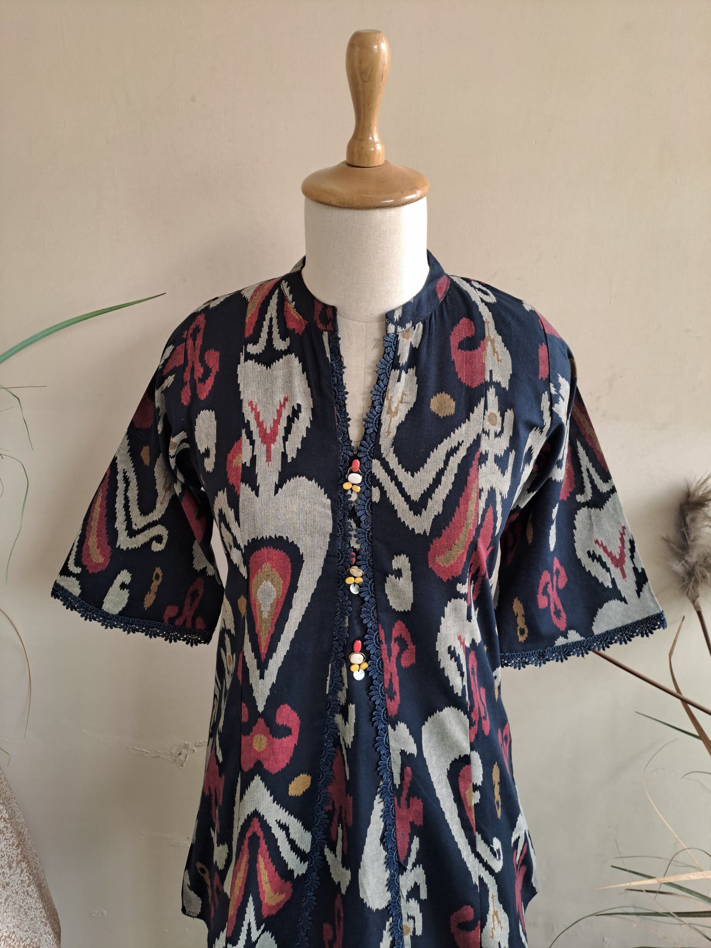 Blue Ikkat cotton ord set