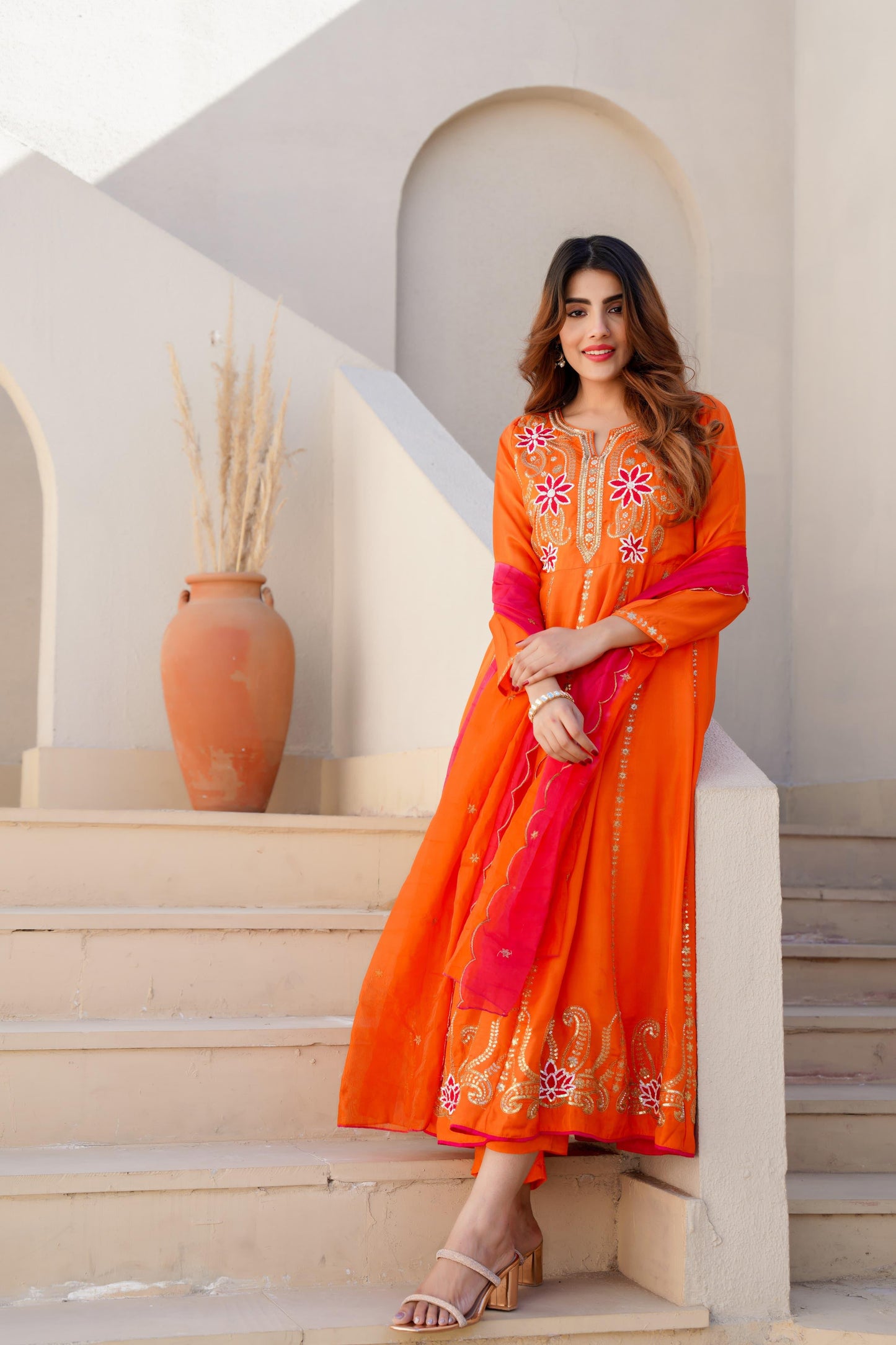 Fanta silk Anarkali