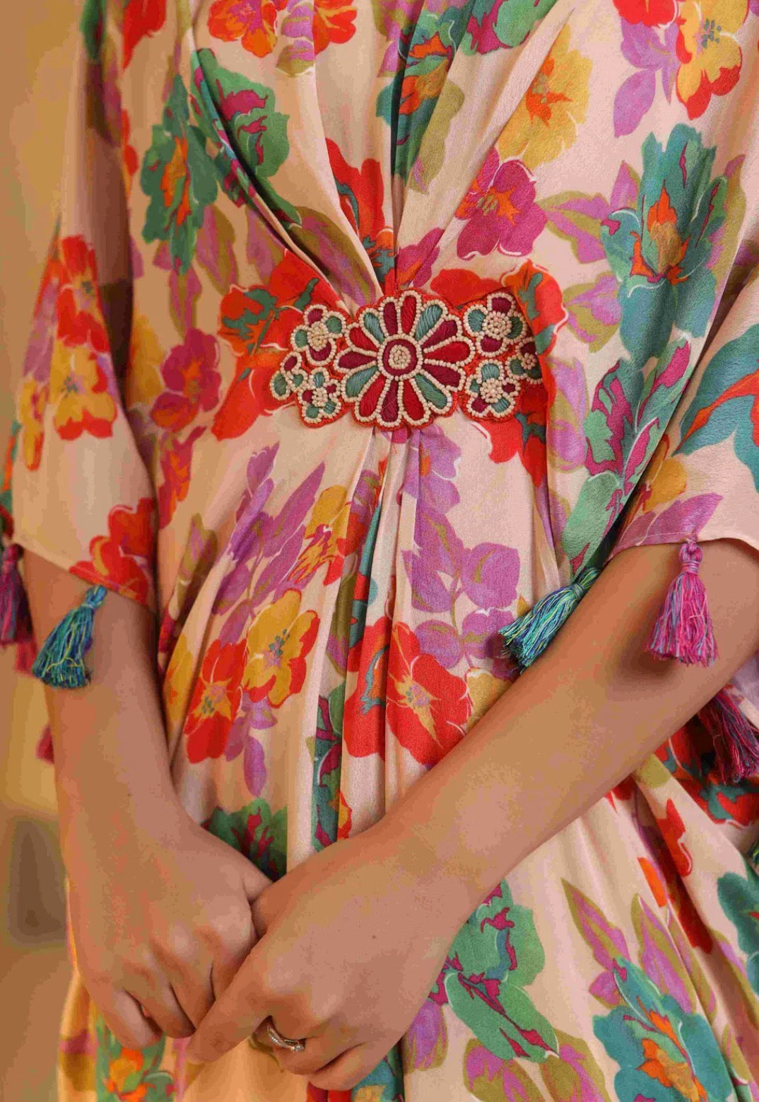 Pure crepe digital kaftan