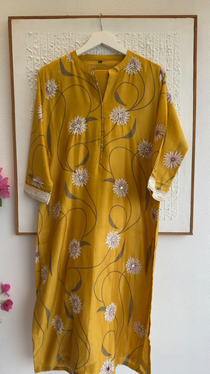 70 gram chandari silk in digit prints with cotton silk pants