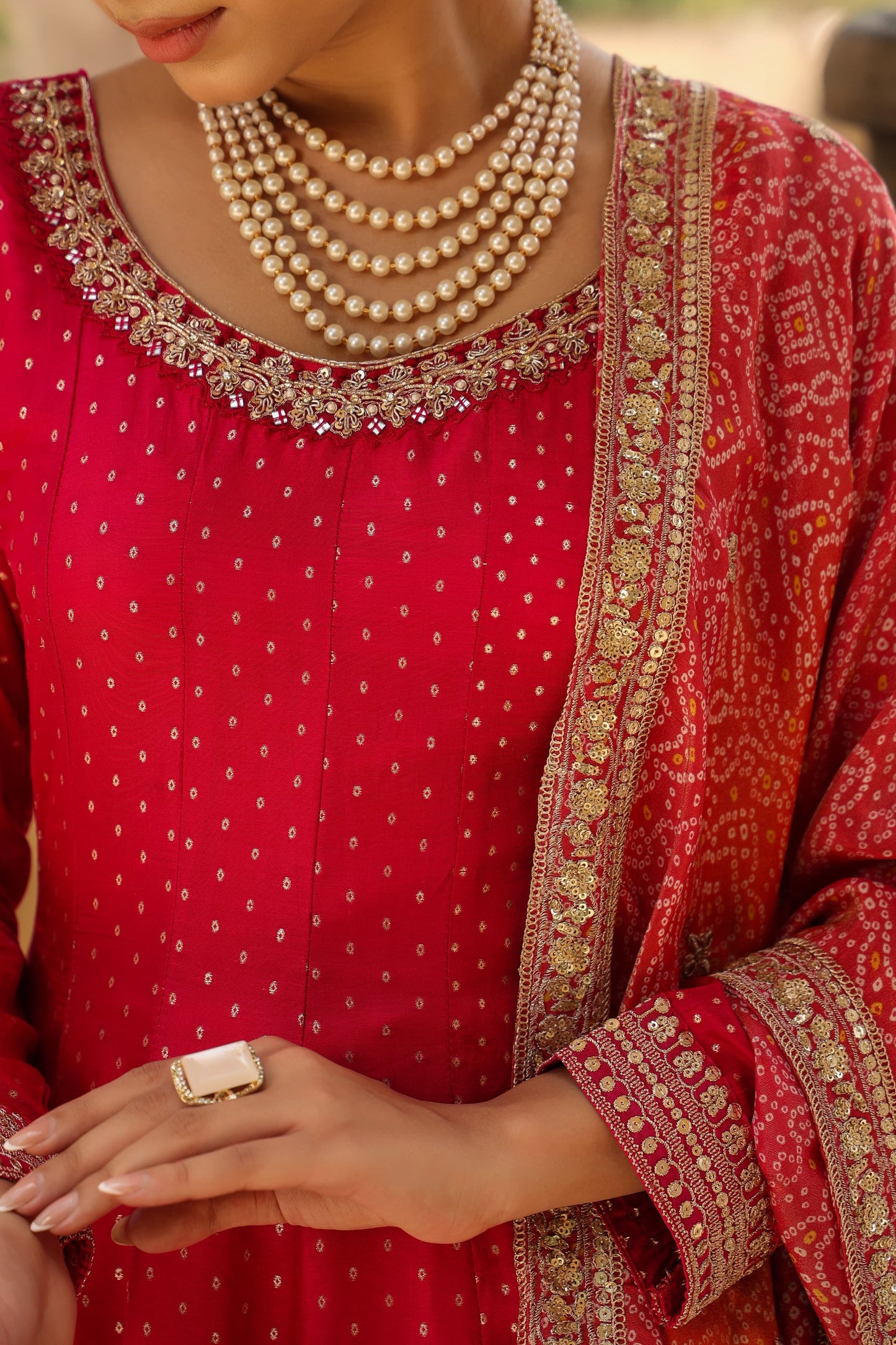 Rani silk Anarkali