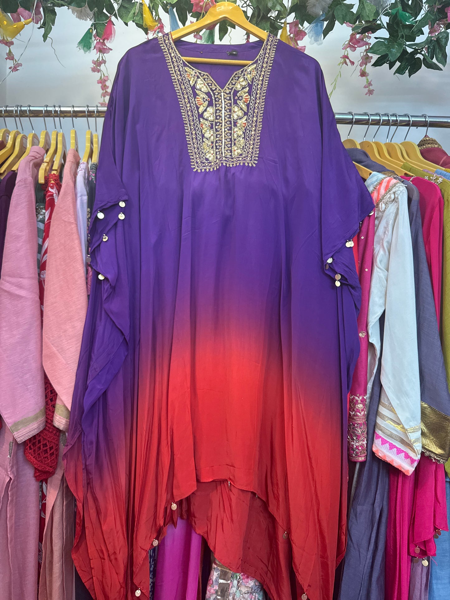 Crepe ombré kaftan