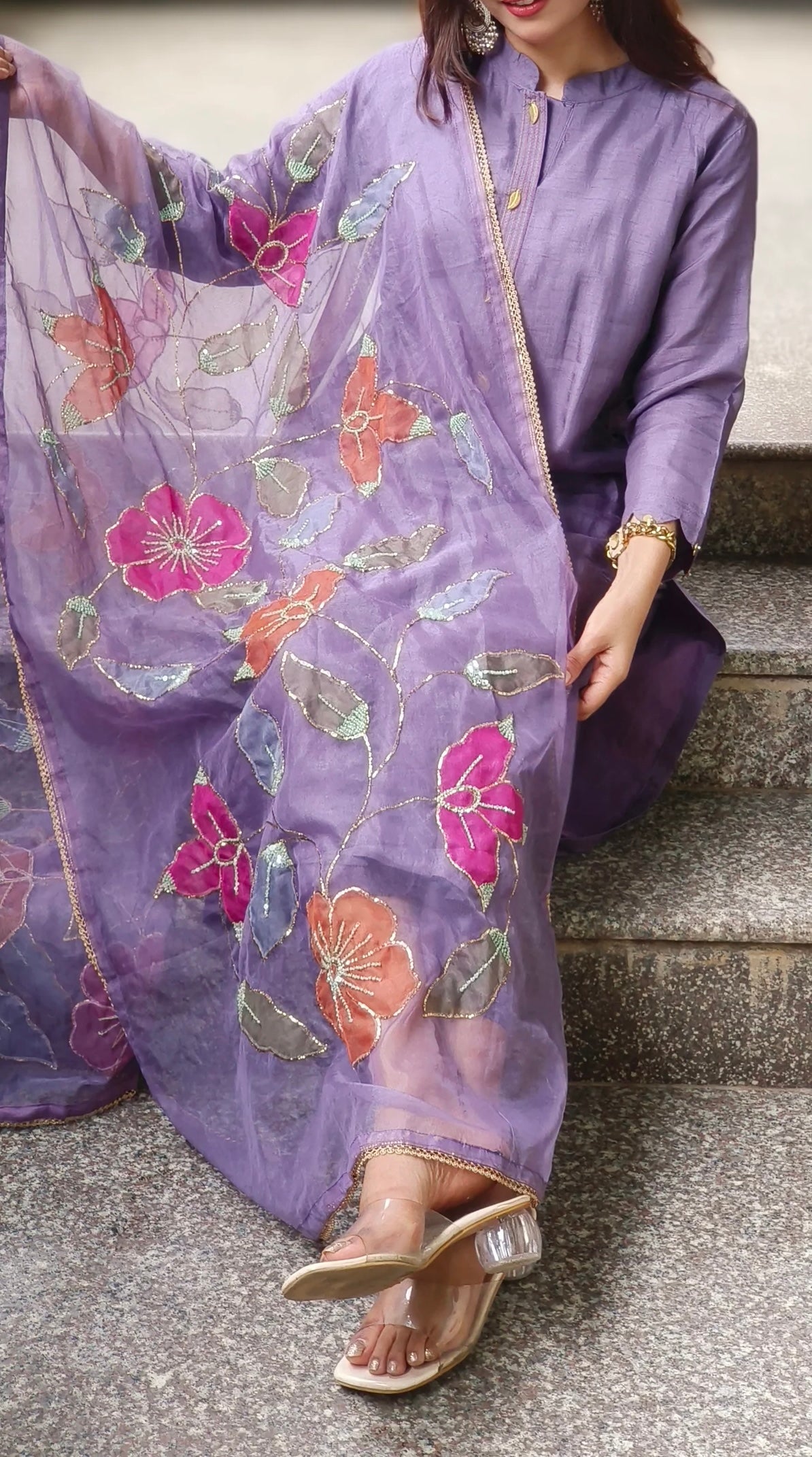 Pure silk suit with beautiful duppatta