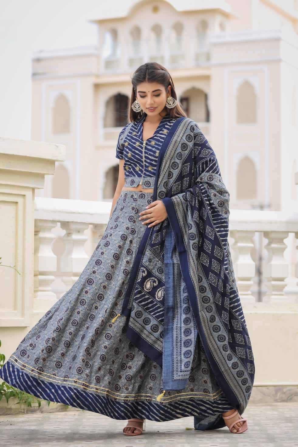Modal skirt blouse duppata