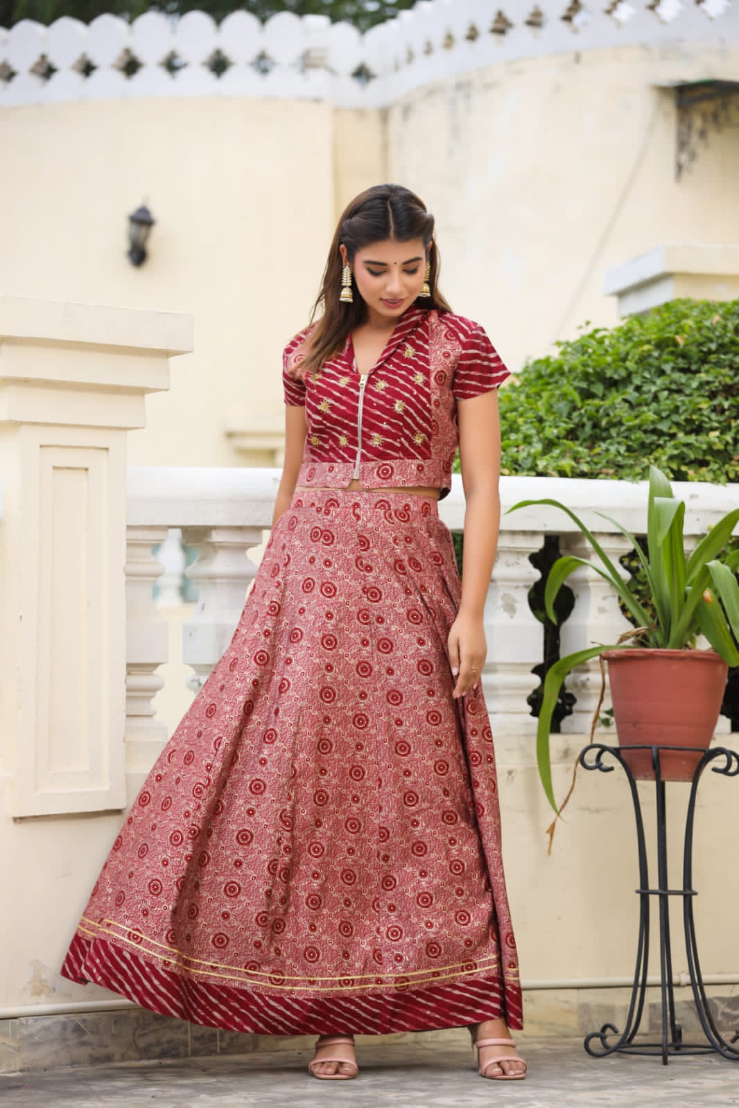 Modal skirt blouse duppata