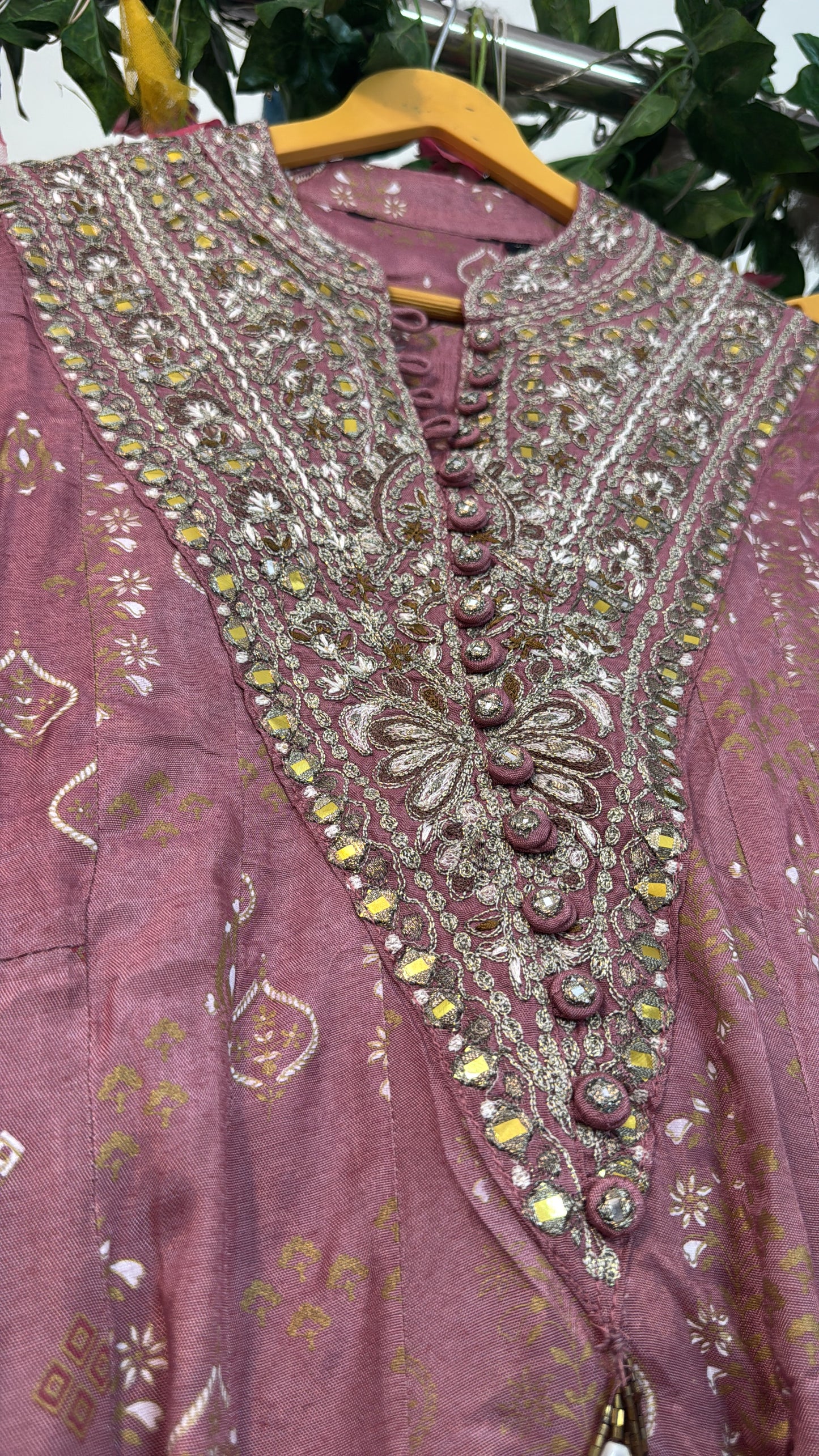 Onion pink aline kurta pant