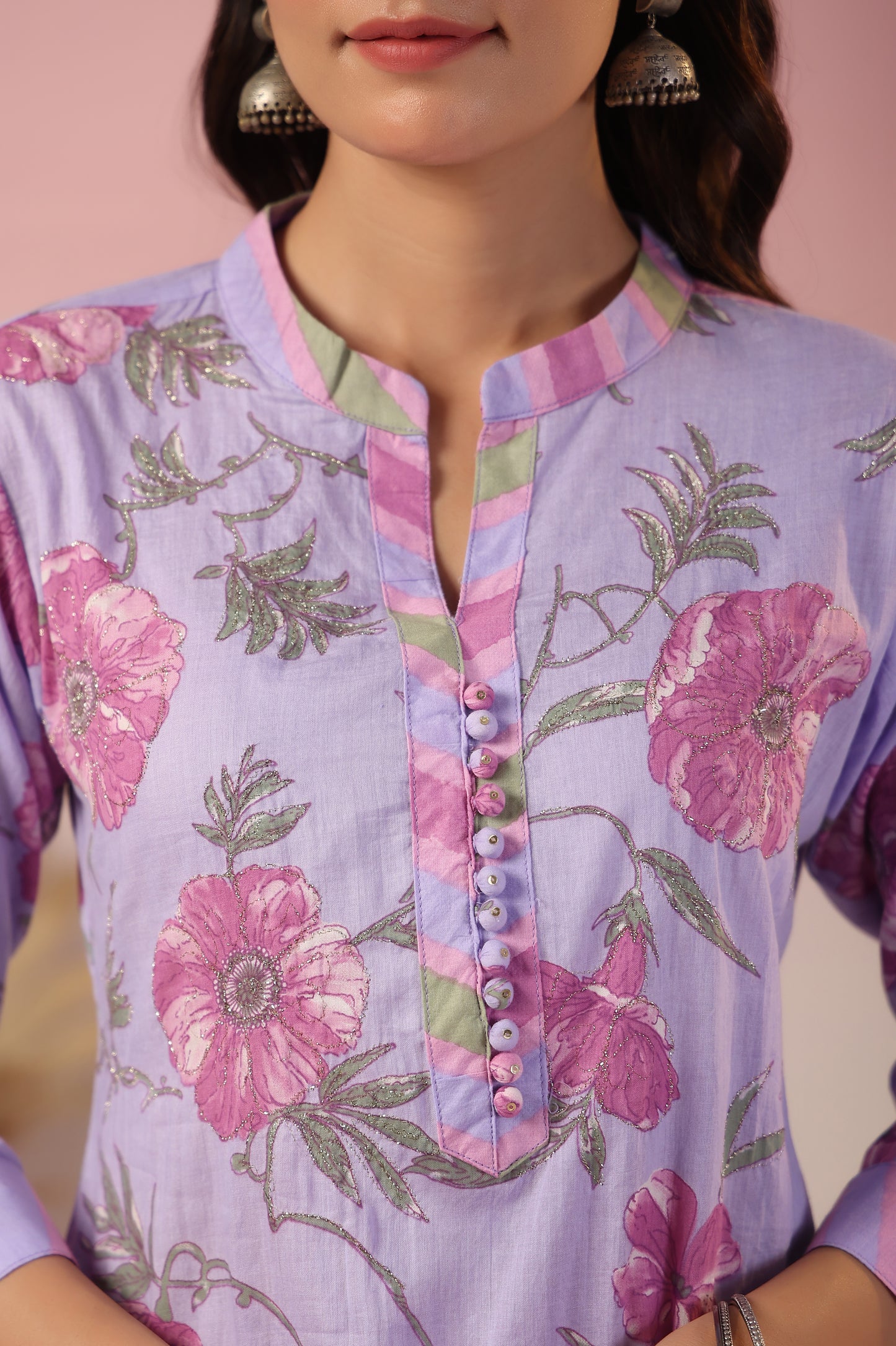 Floral organic cotton kurta pants
