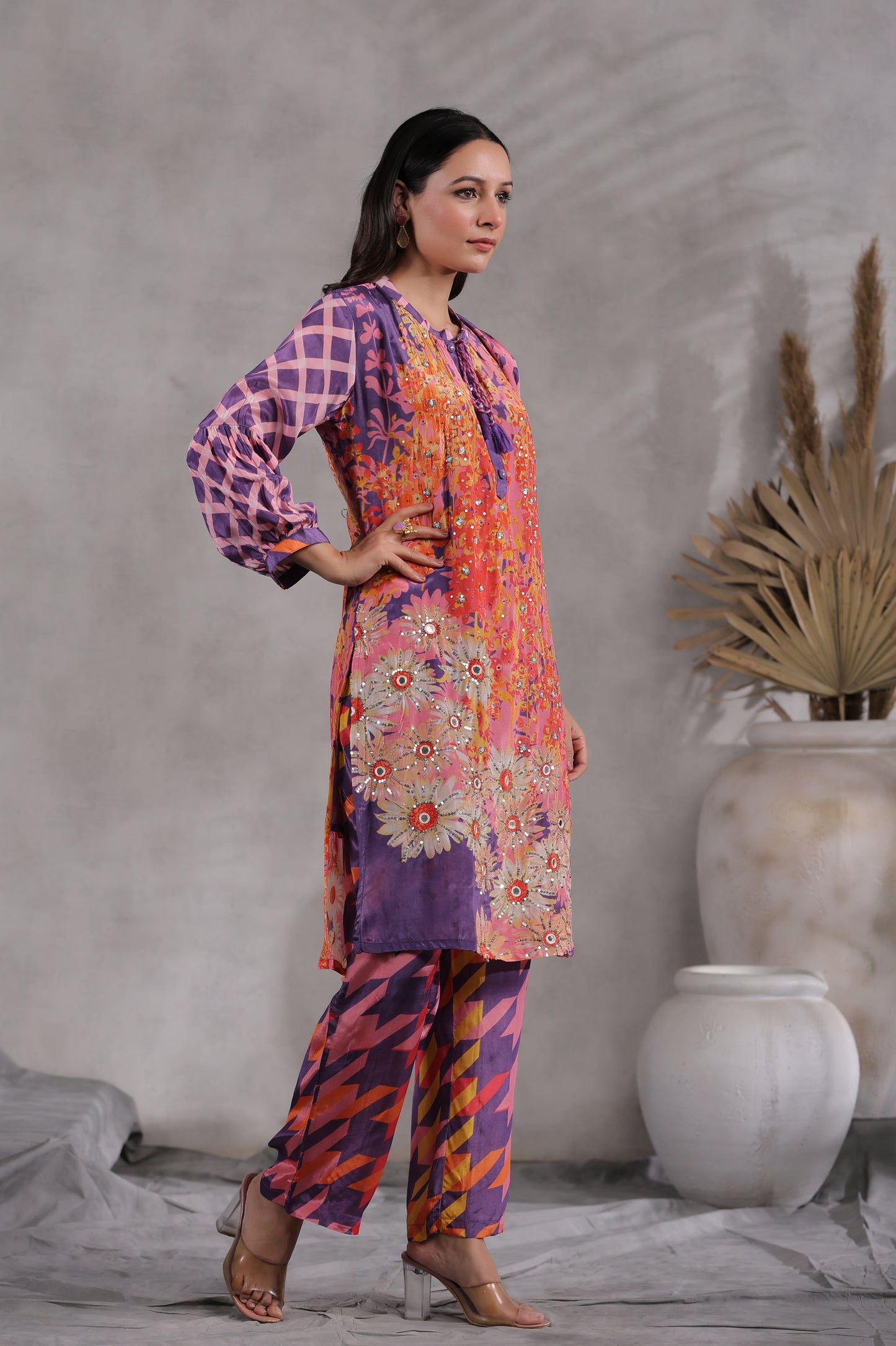 Crepe purple co ord set
