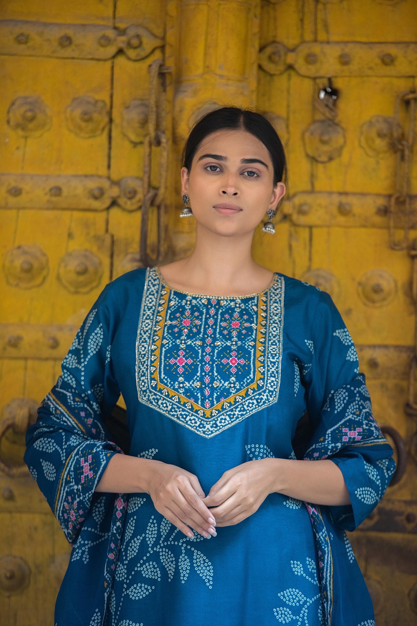 Fussy Russian silk suit