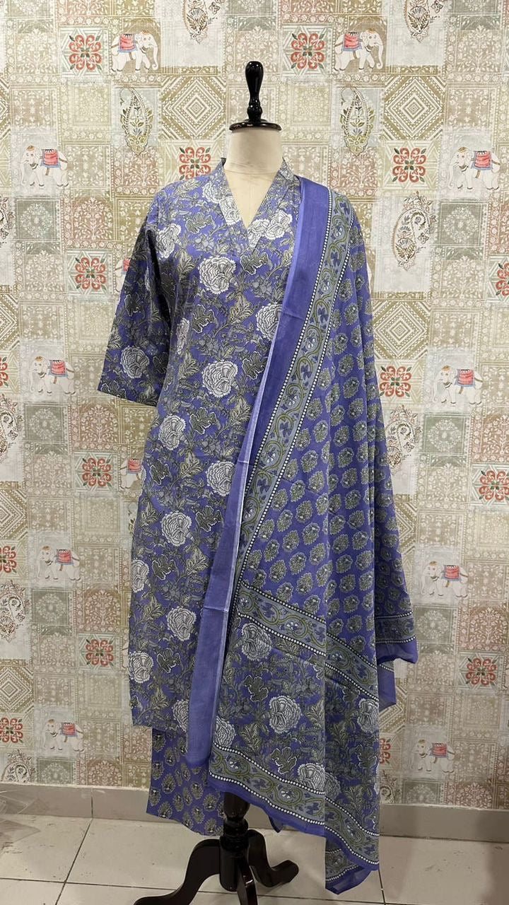 Pure cotton purple/green