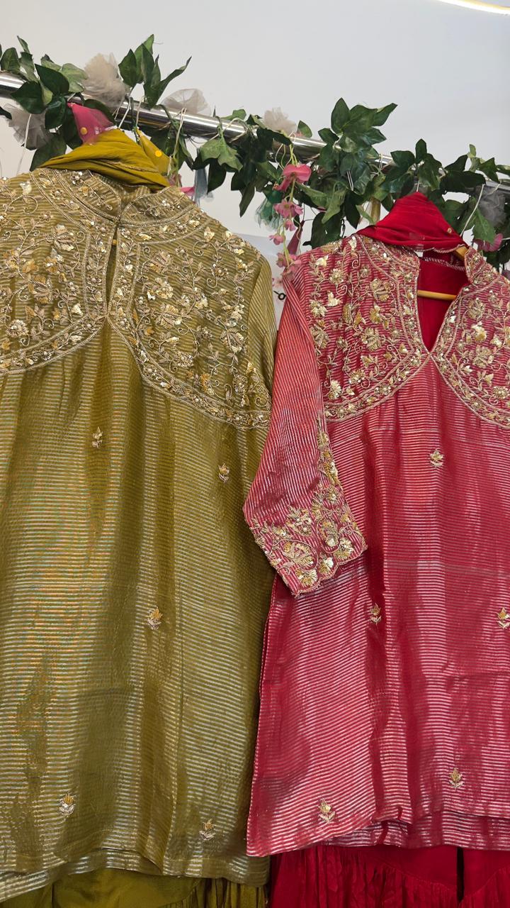 Heavy short kurta Sharara set