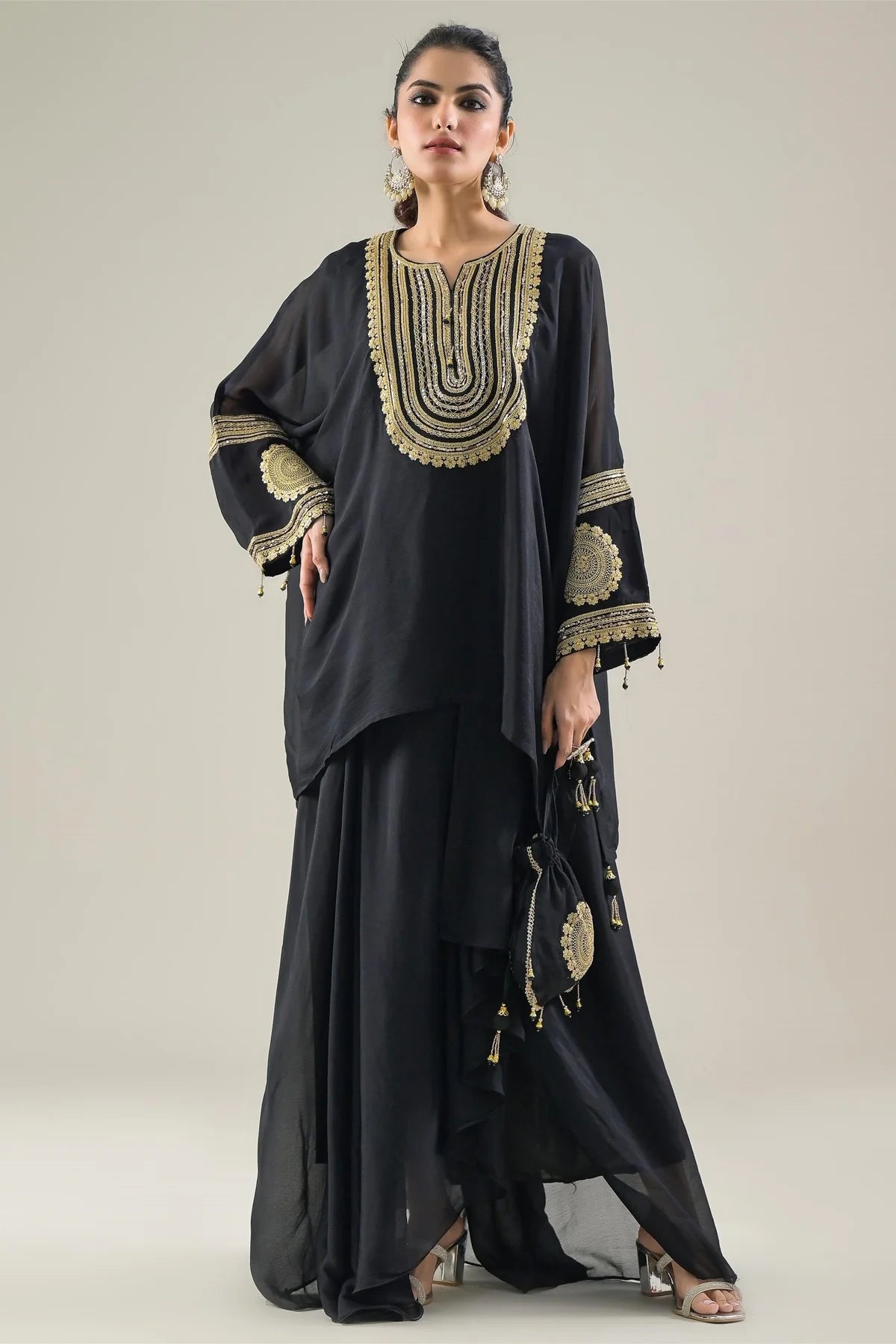 Black skirt indo western
