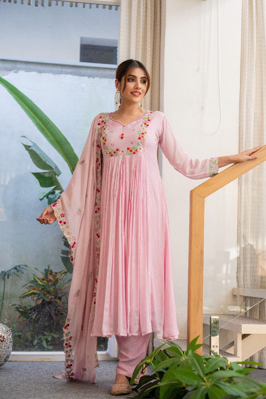 Baby pink chinon Aline