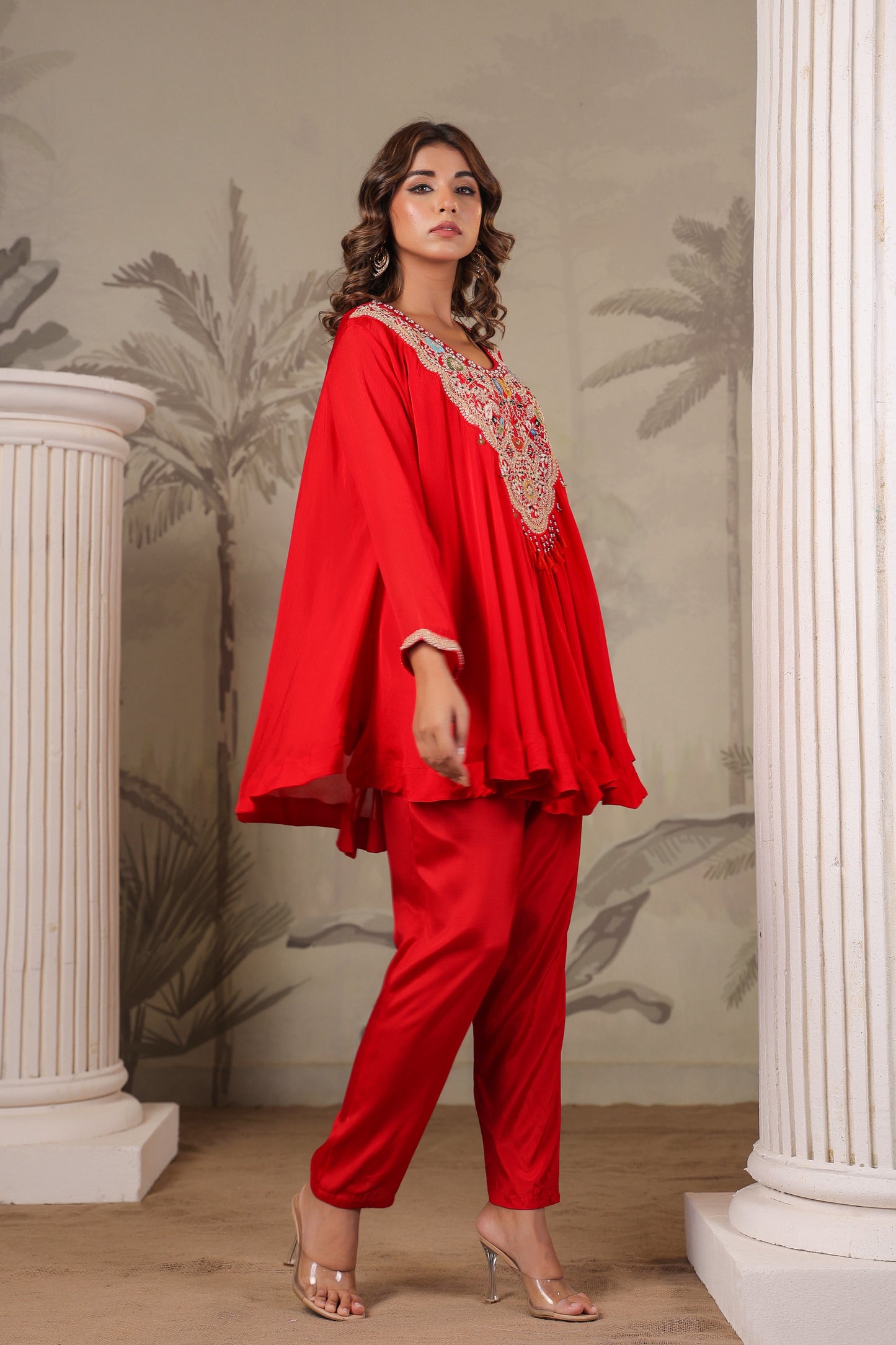 Stylish red Co ord set