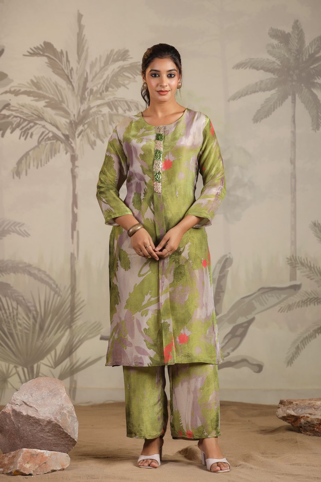 Tissue green co-ord set