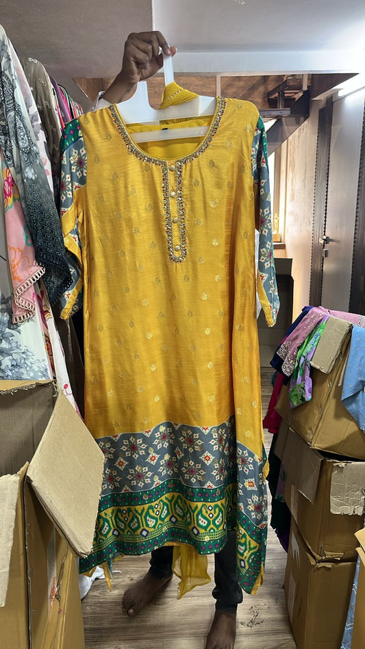 Yellow Patola banaras silk