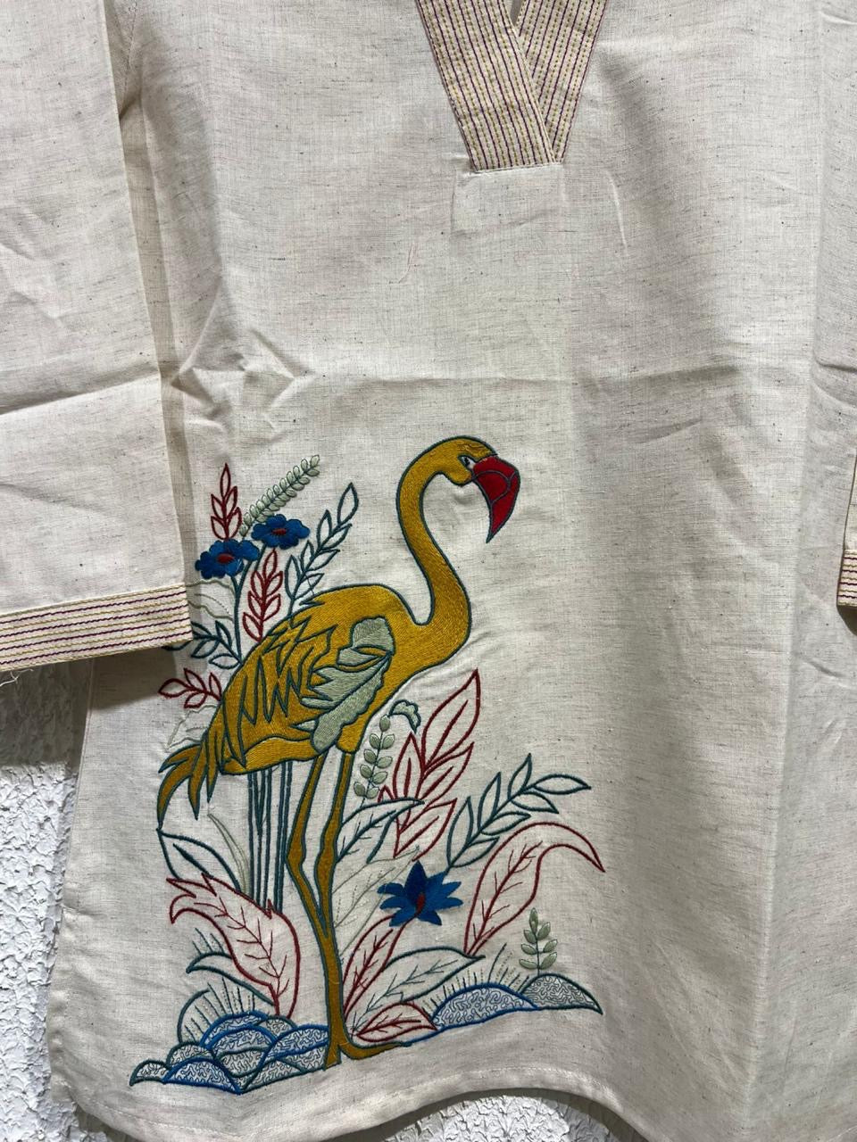 Cotton buck embroidery top