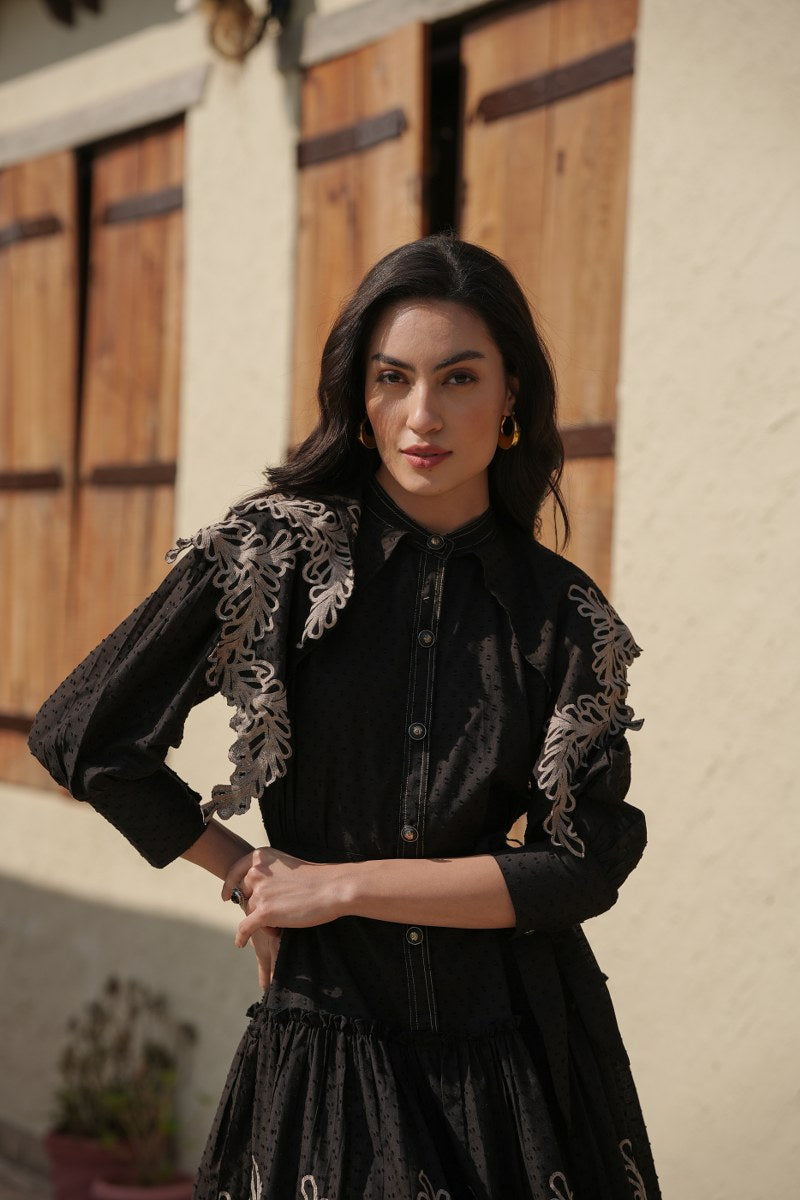 Black cotton dress