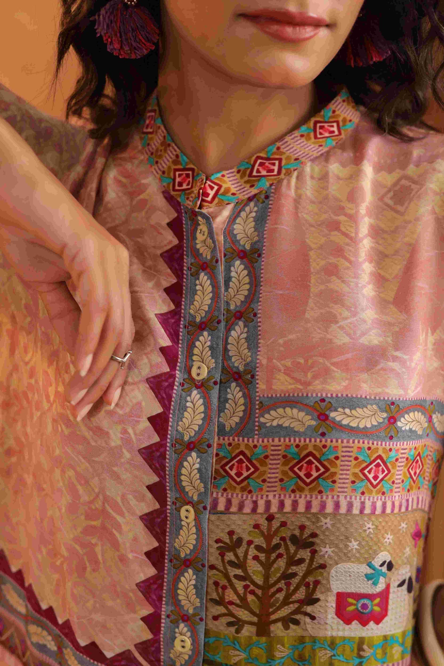 Pure pink printed beautiful co ord set