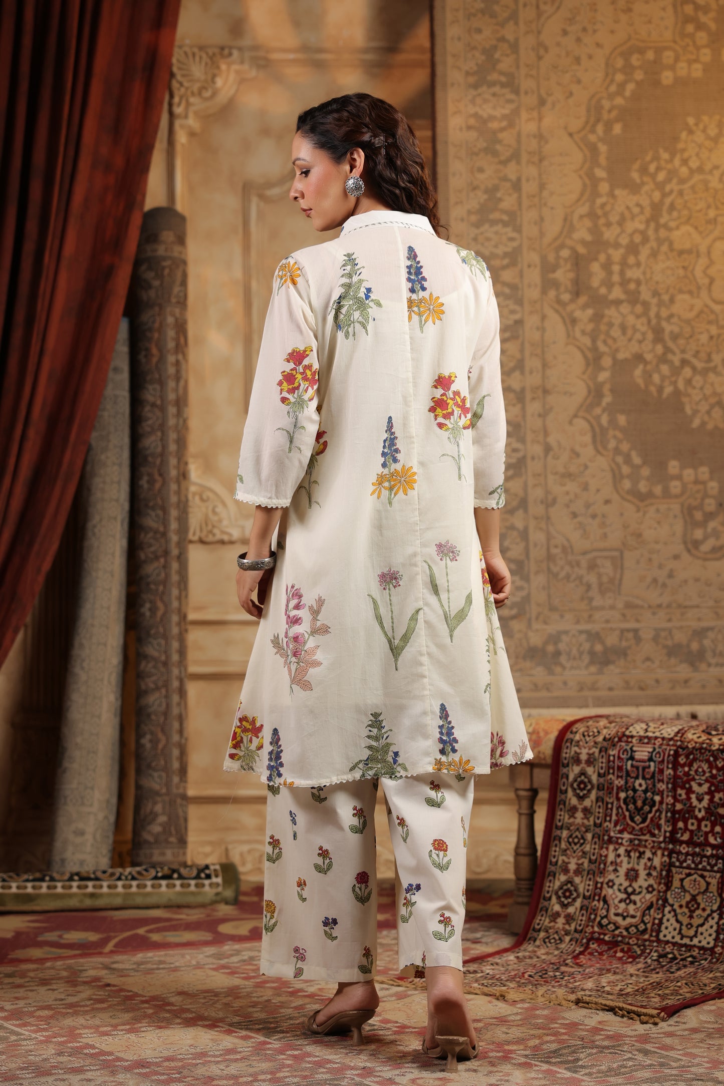 Mul cotton cream co ord set