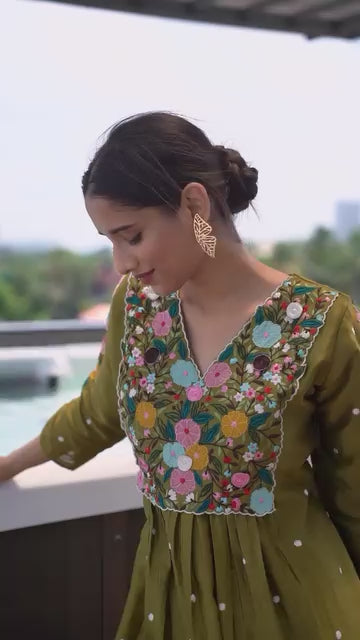 Embroidery premium silk kurta pant