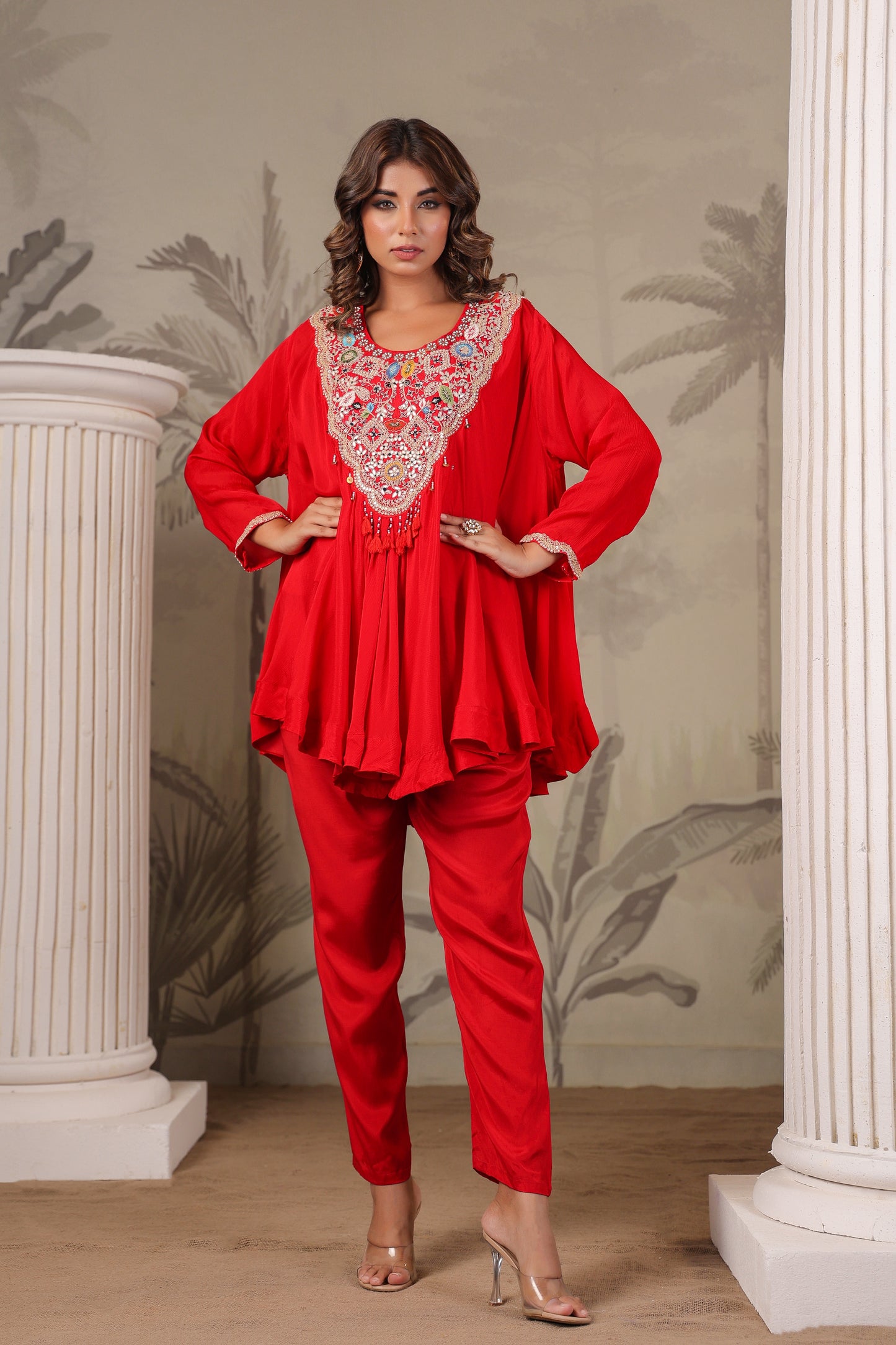 Stylish red Co ord set