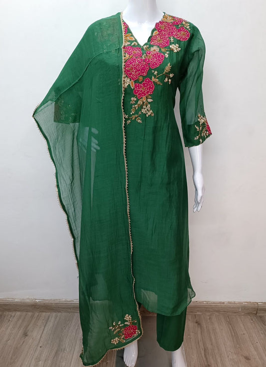 PREMIUM FESTIVE MUL CHANDERI DRESS SET💕
