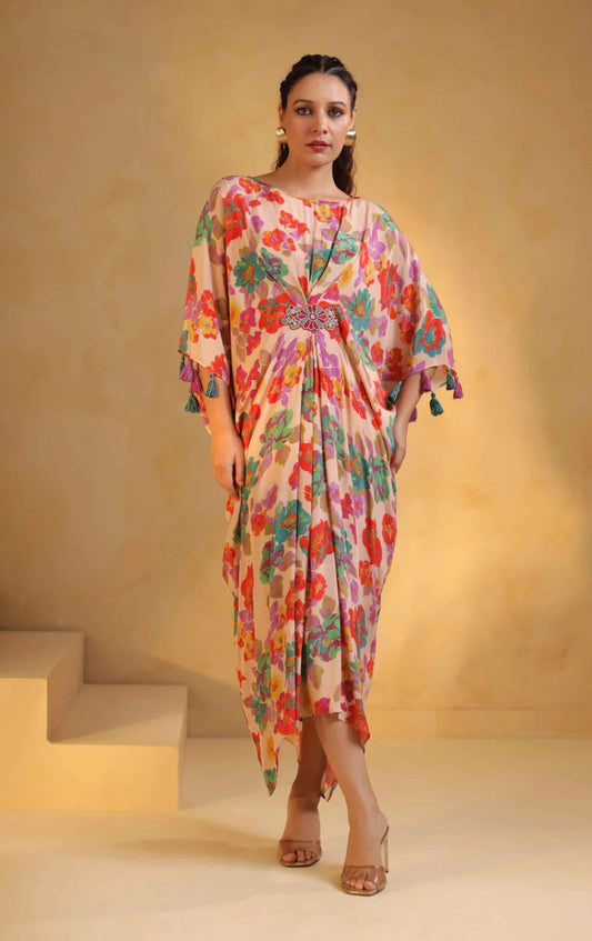 Pure crepe digital kaftan