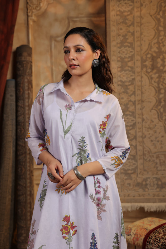 Mul cotton lavender Co ord set