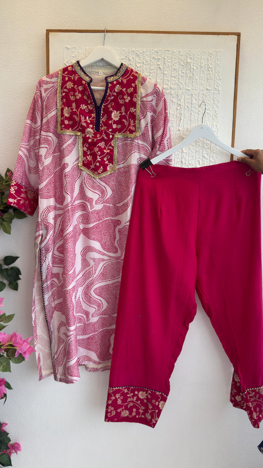 Old is gold Farshi suit with gajji silk kurta