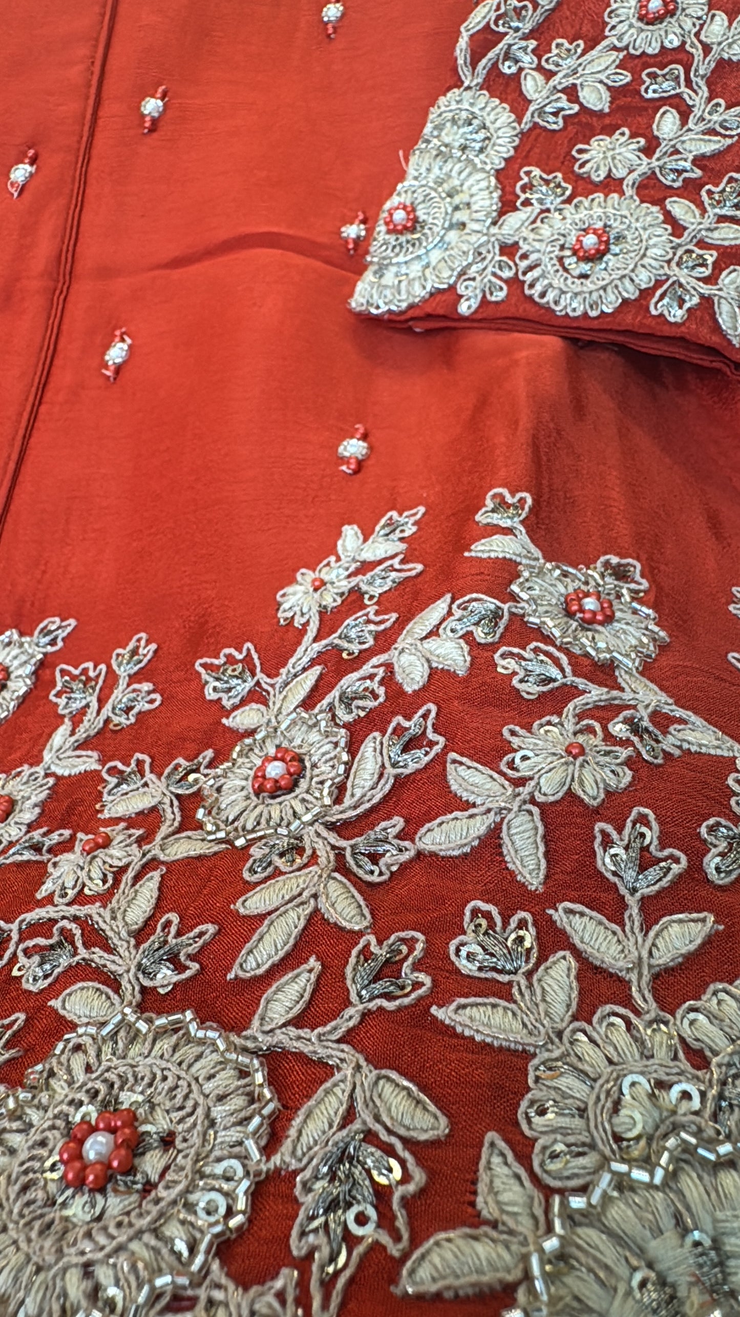 Orange hand work co-ord set
